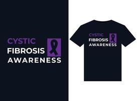 cystic fibrose bewustzijn illustraties voor drukklare t-shirts ontwerp vector