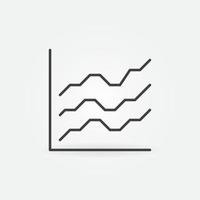 lijn diagram vector concept icoon in dun lijn stijl