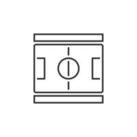 Amerikaans voetbal toonhoogte schets concept icoon. vector voetbal veld- symbool