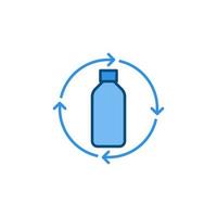 vector recycle plastic flessen vector concept gekleurde icoon