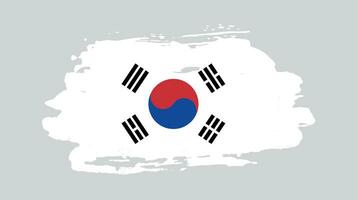 nieuw plons grunge structuur zuiden Korea vlag vector