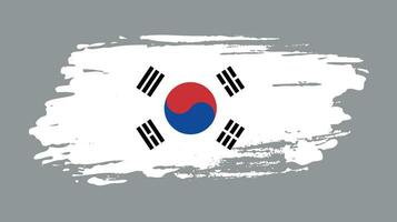 vervaagd zuiden Korea grunge vlag vector