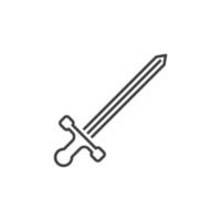 zwaard vector concept gemakkelijk icoon in lineair stijl