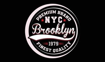 nyc Brooklyn typografie t-shirt ontwerp en vector illustratie.