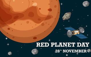 rood planeet dag poster sjabloon vector