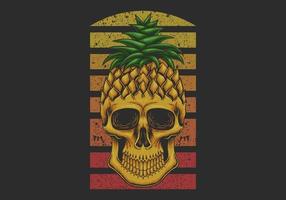 ananas schedel illustratie vector