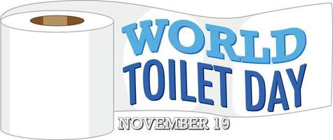 wereld toilet dag tekst ontwerp vector