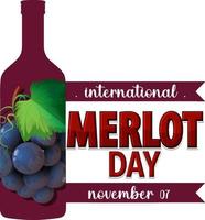 Internationale merlot dag logo ontwerp vector