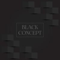 3d abstract zwart luxe achtergrond met meetkundig elementen. elegant realistisch papier besnoeiing stijl. minimalistisch behang ontwerp voor poster, brochure, presentatie, website. vector