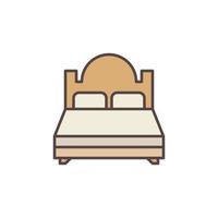 dubbele bed vector concept creatief icoon