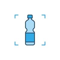 vector plastic fles concept blauw icoon