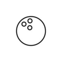 bowling bal icoon logo vector