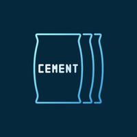 cement Tassen vector gekleurde icoon of symbool in dun lijn stijl