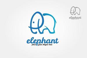 olifant logo tekenfilm karakter. gemakkelijk vector logo illustratie olifant.