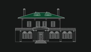 oud historisch groots gebouw kasteel schets illustratie vectorart vector