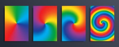 reeks abstract helling reinbow achtergrond in helder kleur. vector