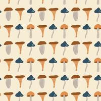 naadloos vector patroon herfst vallen champignons