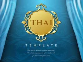 blauwe Thaise traditionele achtergrond vector