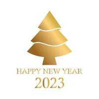 abstract gouden Kerstmis boom, vakantie symbool Kerstmis, nieuw jaar 2023 - vector