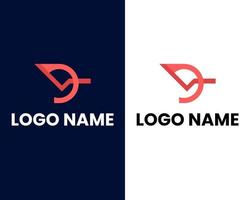brief d en v logo ontwerp sjabloon vector