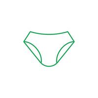 eps10 groen vector Mens of vrouw ondergoed lijn kunst icoon geïsoleerd Aan wit achtergrond. ondergoed broek slipje symbool in een gemakkelijk vlak modieus modern stijl voor uw website ontwerp, logo, en mobiel app