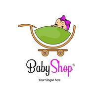 baby winkel logo ontwerp vector