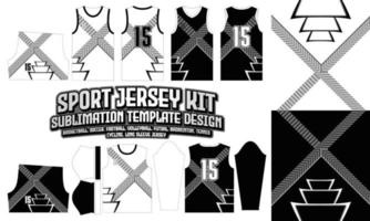 Jersey ontwerp sjabloon 179 patroon textiel t-shirt, voetbal, Amerikaans voetbal, e-sport, volleybal, basketbal, zaalvoetbal vector