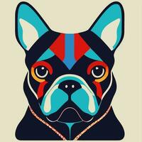 illustratie vector grafisch van kleurrijk Frans bulldog geïsoleerd mooi zo voor logo, icoon, mascotte, afdrukken of aanpassen uw ontwerp