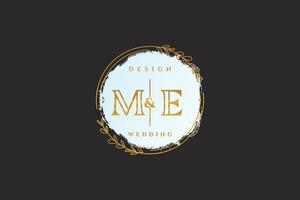 eerste me schoonheid monogram en elegant logo ontwerp handschrift logo van eerste handtekening, bruiloft, mode, bloemen en botanisch met creatief sjabloon. vector