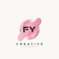 fy eerste brief logo icoon ontwerp sjabloon elementen met Golf kleurrijk vector