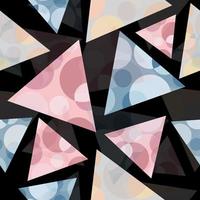 abstract geometrisch patroon met driehoeken en cirkels vector