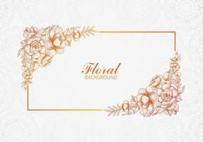 mooie decoratieve bruiloft bloemen kaart met frame vector