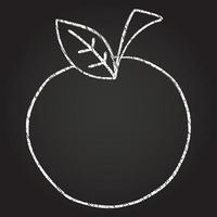 appel krijt tekening vector