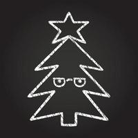 kerstboom krijt tekening vector