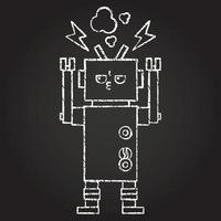 robot krijt tekening vector