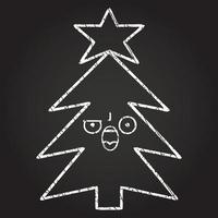 kerstboom krijt tekening vector