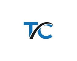 brief tc logo ontwerp inspiraties premie concept vector symbool sjabloon.