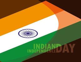Indiase onafhankelijkheidsdag poster met vlag vector