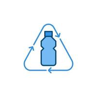 plastic flessen recycle vector concept gekleurde icoon