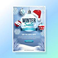 winter verkoop poster vector