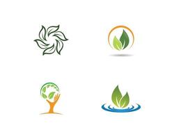 ecologie logo set sjabloon vector