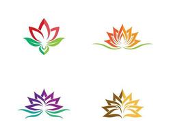 schoonheid bloem logo set vector