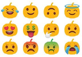 halloween pompoen emoji ontwerp vector