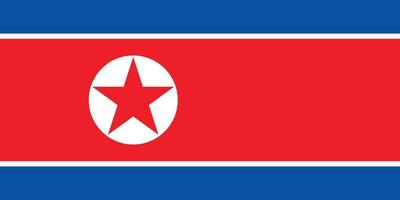 vlag van noord-korea vector