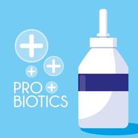 fles medicijnen probiotica pictogram vector