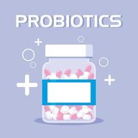 fles medicijnen probiotica pictogram vector