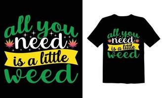 wiet,cannabis t overhemd ontwerp vector