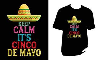 cinco de mayo t overhemd ontwerp vector