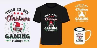 deze is mijn Kerstmis gaming t overhemd citaat Kerstmis poster en t overhemd ontwerp vector