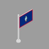 illustratie van guam vlag sjabloon vector